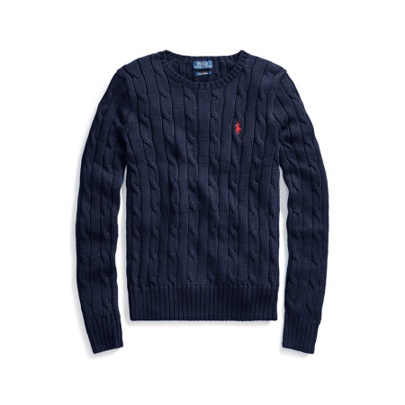 拉夫劳伦RALPH LAUREN 拉尔夫·劳伦 女士圆领毛衣 WMPOSWEW3P10052 海蓝色 S