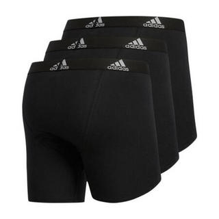 ADidas阿迪达斯男棉质条纹内裤短裤平角裤三件装8171286 Med Blue M