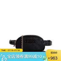 GUESS盖尔斯女包链条包斜跨包拉链腰包SP741181 black one