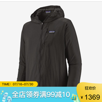 Patagonia巴塔哥尼亚外套男户外防泼水连帽夹克薄款可收纳24142 black XS