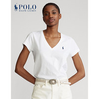 Ralph Lauren/拉夫劳伦女装 2020年春季平纹针织V领T恤21362 100-白色 M