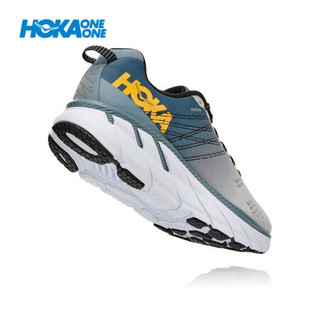 HOKA ONE ONE女克利夫顿6缓冲公路跑步鞋Clifton6透气轻便 铅灰 / 泡沫蓝 US 9/ 260mm