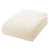MUJI 棉柔软 小浴巾·厚型 毛巾 毛巾纯棉 原色 60×120cm