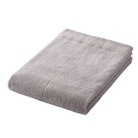 MUJI 棉绒 可再利用浴巾·薄型 毛巾 毛巾纯棉 浅灰色 70×140cm