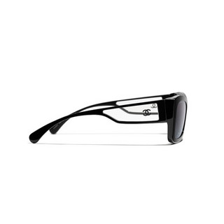 CHANEL香奈儿男女通用太阳眼镜方形时尚个性流行款司机安全驾驶镜 黑色
