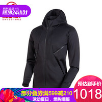 MAMMUT/猛犸象 Avers ML Hooded 男士秋冬加厚舒适弹力透气连帽运动夹克外套 黑色 M