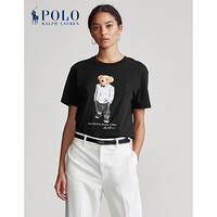 Ralph Lauren/拉夫劳伦女装 2020年夏季大号版型无尾礼服 Polo小熊T恤21534 001-黑色 S