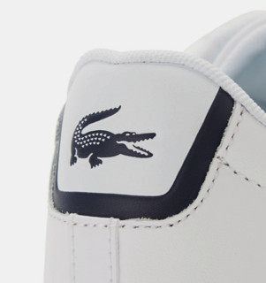 LACOSTE 拉科斯特 Carnaby Evo 男士真皮小白鞋 White UK7 (白色、UK7)