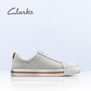 clarks其乐女鞋经典百搭款Un Maui Lace休闲单鞋平底板鞋小白鞋 白色 39