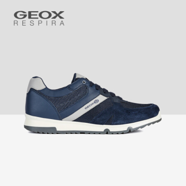 商品geox/健乐士男鞋运动休闲鞋男户外鞋系带防滑鞋透气鞋u923xb