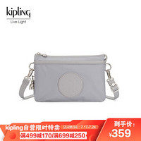 Kipling斜挎包女款轻便帆布包时尚潮流休闲优雅单肩包K72323R94|RIRI 自然灰