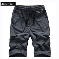 吉普JEEP 短裤男士2020春夏直筒宽松舒适休闲五分裤2019夏季新品男装 JPL5383 灰色 2XL