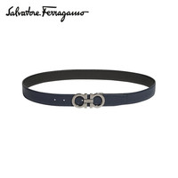 菲拉格慕(Salvatore Ferragamo) 20ss春夏 男士蓝色牛皮革双面可调节皮带0697875_C _100(送男友 送礼)