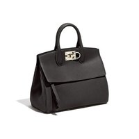 Salvatore Ferragamo 女士黑色牛皮革手提包 0718293