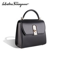 菲拉格慕(Salvatore Ferragamo)女士黑色牛皮革手提包 0716090