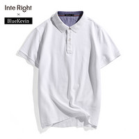 INTERIGHT 男士经典polo衫商务翻领潮流短袖T恤JPL00536118 白色 180/100A(XL)