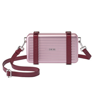 日默瓦与迪奥（DIOR AND RIMOWA）铝镁合金手拿包 联名系列Personal 8寸粉色 990.90.00.3