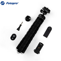 富图宝(Fotopro)RM-108-PRO 八爪鱼三脚架含蓝牙遥控器 手机夹横竖拍L型快装板 黑色