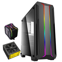 Great Wall 长城 熠系列 熠-Y05 RGB ATX机箱 单侧透 黑色+长城 V5 金牌(90%)非模组ATX电源 500W+盖世G400散热器