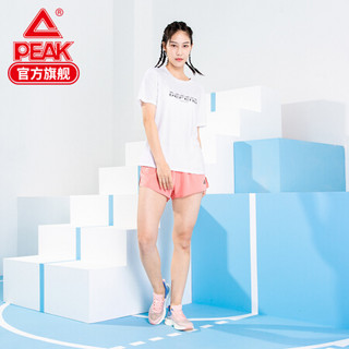 匹克（PEAK）短袖T恤女透气轻薄舒适运动休闲短袖上衣 F602668 大白 XL