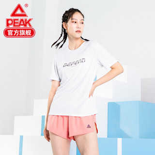 匹克（PEAK）短袖T恤女透气轻薄舒适运动休闲短袖上衣 F602668 大白 XL