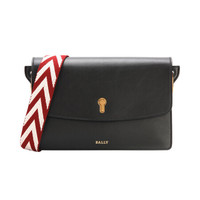 BALLY 巴利 女士黑色纯色小牛皮斜挎包 CELESTINE00 6224790