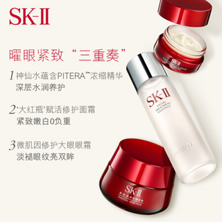 SK-II神仙水230ml+大红瓶50g+眼霜15g护肤套装化妆品 （Art-X艺术限量版）SK2精华液