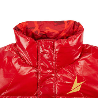 YONEX 尤尼克斯 羽毛球服林丹同款运动休闲保暖羽绒服男上衣外套90007LDCR-558宇宙红M码