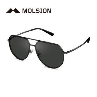 陌森 Molsion 2020年新款蔡徐坤同款太阳镜男飞行员框大框偏光墨镜蛤蟆镜MS7106 C10