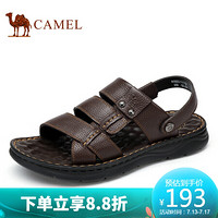 骆驼（CAMEL） 拖鞋时尚两穿软底舒适男士凉拖休闲凉鞋 A022211112 棕色 41