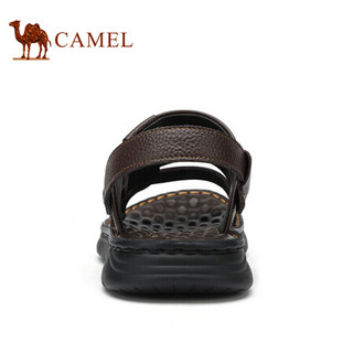 骆驼（CAMEL） 拖鞋时尚两穿软底舒适男士凉拖休闲凉鞋 A022211112 棕色 41