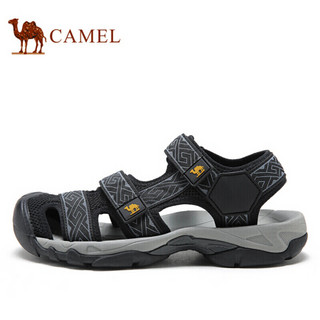 骆驼（CAMEL） 沙滩鞋潮流百搭耐磨户外休闲凉鞋男 A022162797 黑/深灰 41