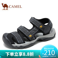 骆驼（CAMEL） 沙滩鞋潮流百搭耐磨户外休闲凉鞋男 A022162797 黑/深灰 41