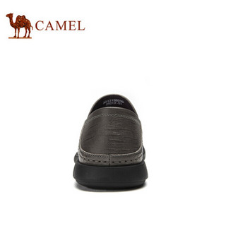 骆驼（CAMEL）  时尚透气商务休闲男士皮鞋 A012155310 灰色 42