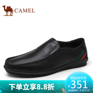 骆驼（CAMEL） 英伦柔软套脚舒适休闲商务男鞋  A022168790 黑色 41