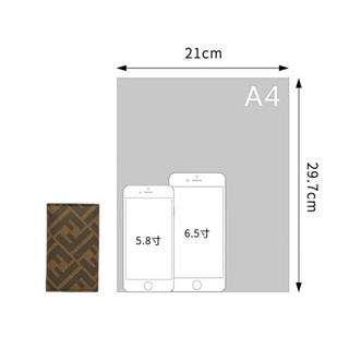 芬迪（FENDI） 男士棕色混纺FF图案钥匙包 7AP011 A9XS F199B