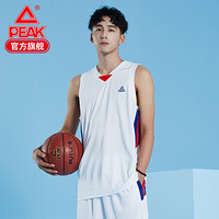 匹克（PEAK）篮球服篮球精英系列短套装吸汗透气运动套装 F702211 大白 X5L