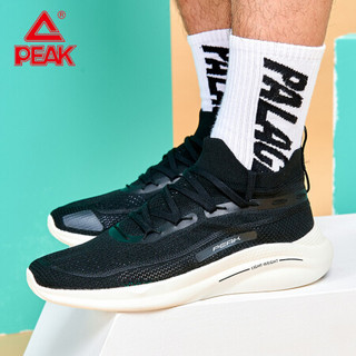 匹克（PEAK）运动鞋男鞋透气舒适轻弹超轻缓震休闲鞋 DE020057 黑色 42