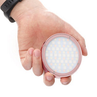 Godox 神牛 R1 LED闪光灯圆形创意补光灯单反相机常亮灯内置锂电（粉色）