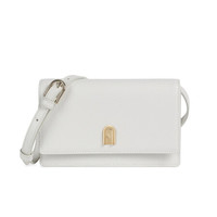 芙拉 FURLA SS20 春夏 1927系列 牛皮剖层革 白色 L号斜挎单肩包小方包 送女友1055649