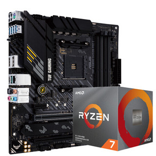 ASUS 华硕 TUF GAMING B450M PRO S MATX主板（AMD AM4、B450）+AMD 锐龙R7-3700X CPU套装