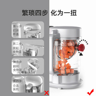 小白熊 婴儿辅食机 蒸煮搅拌一体机 婴儿料理机 蒸煮榨汁多功能研磨器 HL-6009