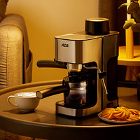 ACA 北美电器 AC-E024A 半自动咖啡机 银黑色