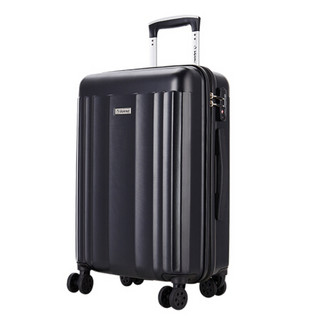 （Diplomat）外交官拉杆箱磨砂面旅行箱TSA密码箱行李箱登机箱 升级版双排轮TCF-15172黑色20英寸
