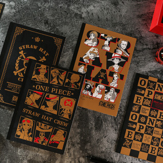 M&G 晨光 航海王系列 QPYJQK01 无线装订本 A5 黑金 4本装