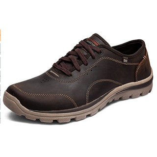 SKECHERS 斯凯奇 Superior Harvin 男士休闲皮鞋 Dark Brown UK12