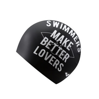 阿瑞娜（arena）2019新款硅胶泳帽 印花防水舒适游泳帽男女长发不勒头 BWH