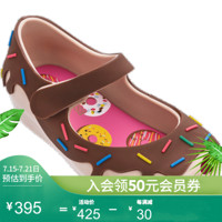 mini melissa梅丽莎魔术贴造型装饰儿童凉鞋32753 米色/棕色 内长185mm