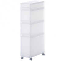 無印良品 MUJI 無印良品  PP附轮子储物箱2 整理箱 无色 18*40*83cm