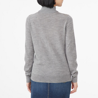 MUJI 无印良品 女士高领毛衣 W8AA877 灰色 M